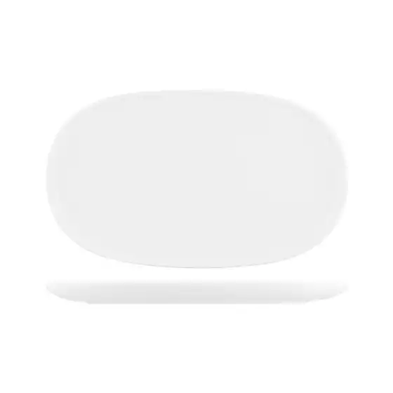 Moda Porcelain Snow Oval Coupe Plate