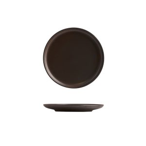 Moda Porcelain Rust Round Coupe Plate