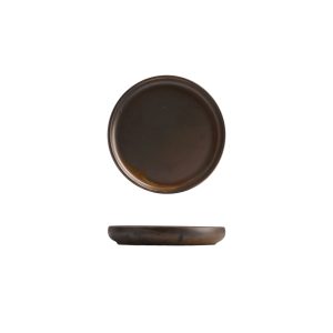 Moda Porcelain Rust Stacka Round Plate