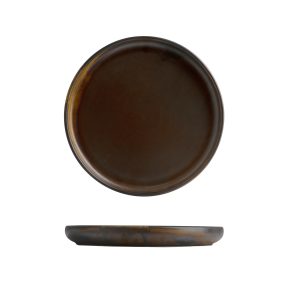 Moda Porcelain Rust Stacka Round Plate