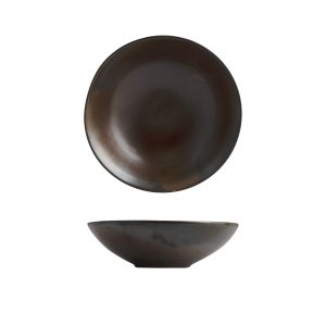Moda Porcelain Rust Round Deep Bowl