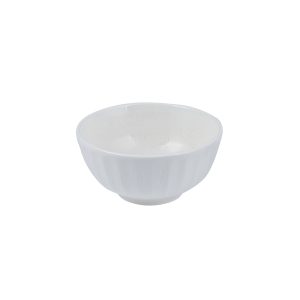 Moda Porcelain Snow Scalloped Round Bowl