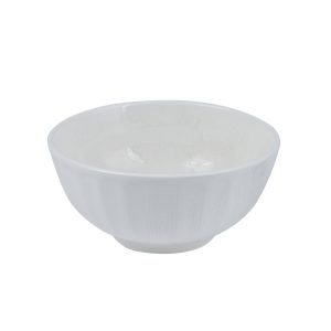 Moda Porcelain Snow Scalloped Round Bowl