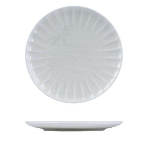 Moda Porcelain Willow Scalloped Round Plate