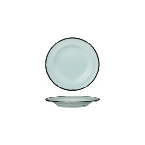 Luzerne TinTin Blue with Black Line - Round Plate - Wide Rim