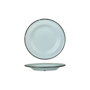Luzerne TinTin Blue with Black Line - Round Plate - Wide Rim