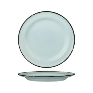 Luzerne TinTin Blue with Black Line - Round Plate - Wide Rim