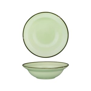 Luzerne TinTin Green with Green Line - Round Deep Bowl