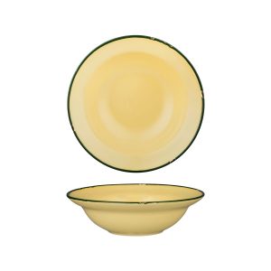 Luzerne TinTin Sand with Green Line - Round Deep Bowl