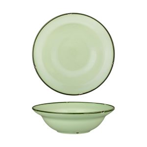 Luzerne TinTin Green with Green Line - Round Deep Bowl