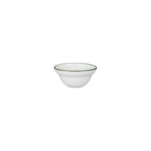 Luzerne TinTin White with Green Line - Round Deep Bowl