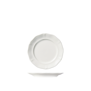 Luzerne Astoria Scalloped Round Plate - Wide Rim