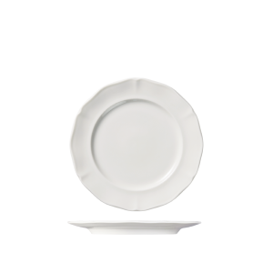 Luzerne Astoria Scalloped Round Plate - Wide Rim