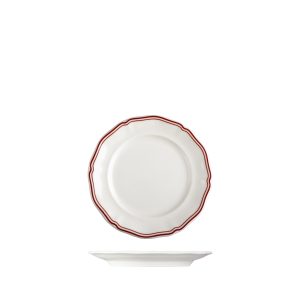 Luzerne Astoria Rosewood Scalloped Round Plate - Wide Rim
