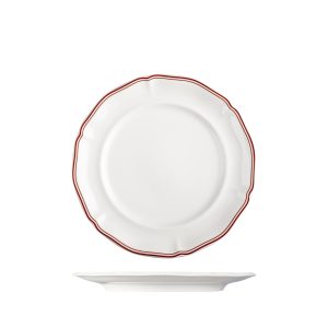 Luzerne Astoria Rosewood Scalloped Round Plate - Wide Rim