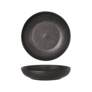 Luzerne Lava Matte Black Coupe Share Bowl