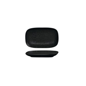 Luzerne Linen Matte Black Rectangular Share Plate