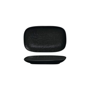 Luzerne Linen Matte Black Rectangular Share Plate