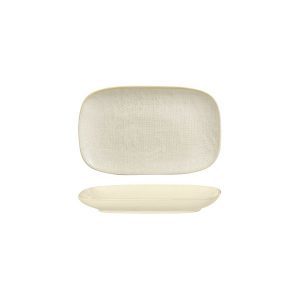 Luzerne Linen Reactive White Rectangular Share Plate