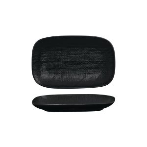 Luzerne Linen Matte Black Rectangular Share Plate