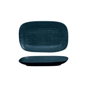 Luzerne Linen Matte Blue Rectangular Share Plate