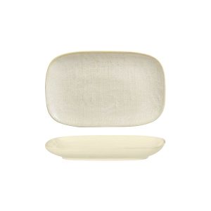 Luzerne Linen Reactive White Rectangular Share Plate