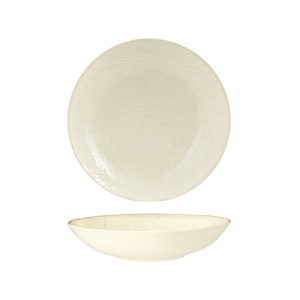 Luzerne Linen Reactive White Share Bowl