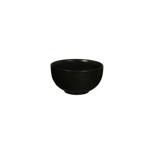 Luzerne Linen Matte Black Round Bowl