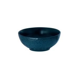 Luzerne Linen Matte Blue Round Bowl