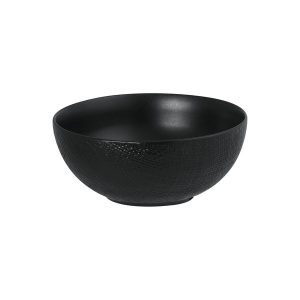 Luzerne Linen Matte Black Round Bowl