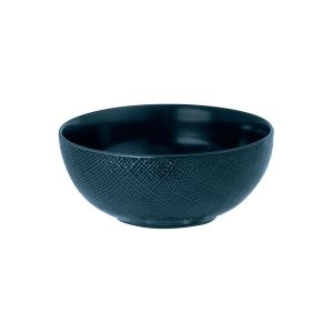 Luzerne Linen Matte Blue Round Bowl