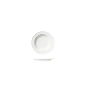 Luzerne Cottage White Round Plate - Wide Rim