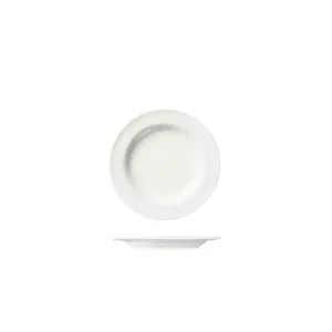 Luzerne Cottage White Round Plate - Wide Rim