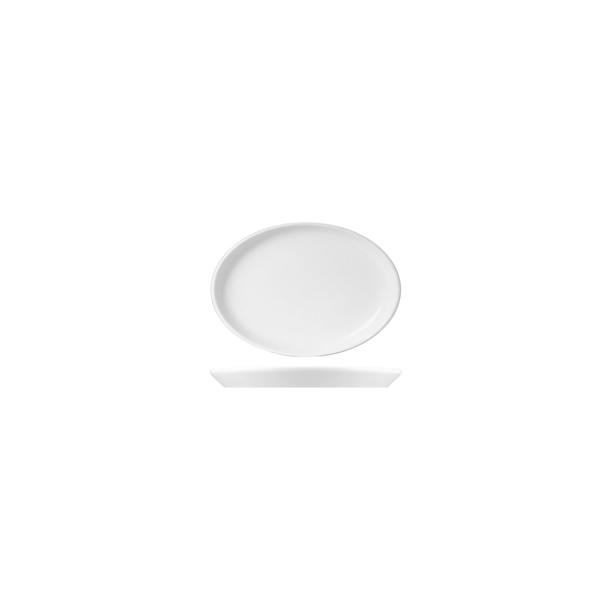White Album Oval Flared Plate 186mm