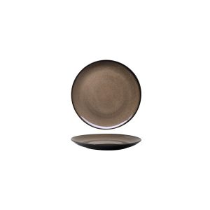 Luzerne Rustic Chestnut Round Coupe Plate