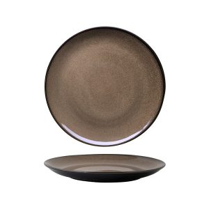 Luzerne Rustic Chestnut Round Coupe Plate