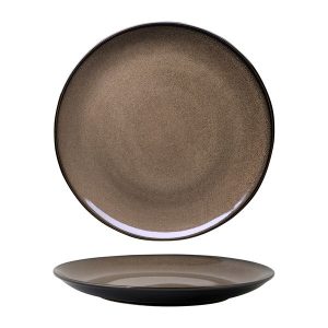 Luzerne Rustic Chestnut Round Coupe Plate