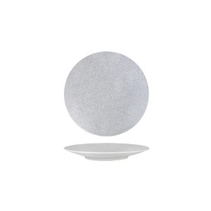 Luzerne Zen Grey Web Round Coupe Plate