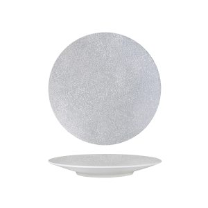 Luzerne Zen Grey Web Round Coupe Plate
