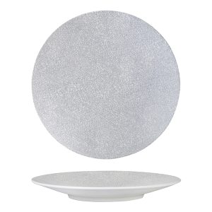 Luzerne Zen Grey Web Round Coupe Plate
