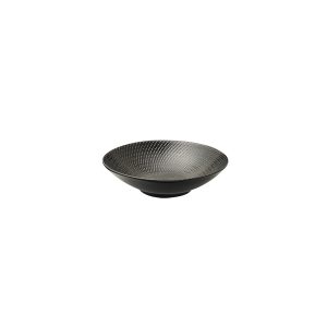 Luzerne Zen Black Swirl Round Bowl - Footed