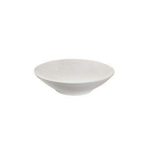 Luzerne Zen White Swirl Round Bowl - Footed