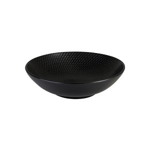 Luzerne Zen Black Swirl Round Deep Bowl