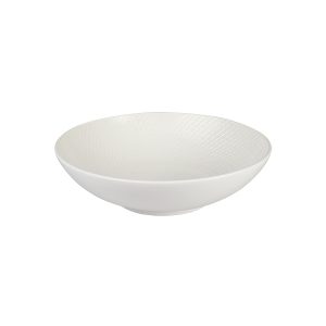 Luzerne Zen White Swirl Round Deep Bowl