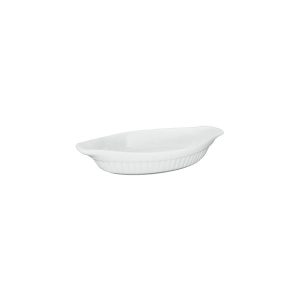 Duraceram Oval Au Gratin - Ribbed