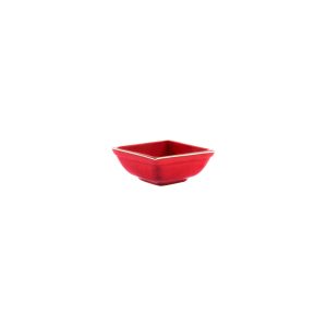 Artistica Reactive Red Square Sauce Dish 80mm