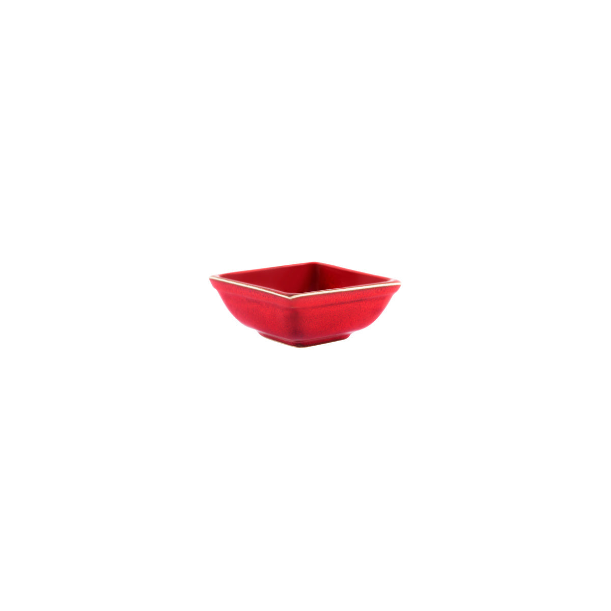 Artistica Reactive Red Square Sauce Dish 80mm