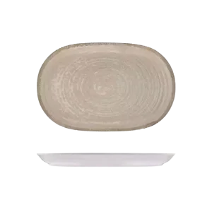 ID Fine Mocha Oval Coupe Platter