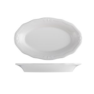 ID Fine Tiffany Oval Scalloped Plate