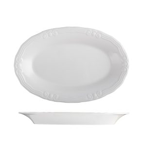 ID Fine Tiffany Oval Scalloped Plate